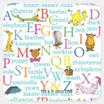 Dr. Seusss ABC Pattern With Words Square Sticker