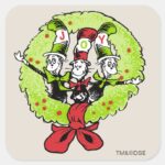 Dr Seuss Grinch Who Ville Christmas Joy Square Sticker