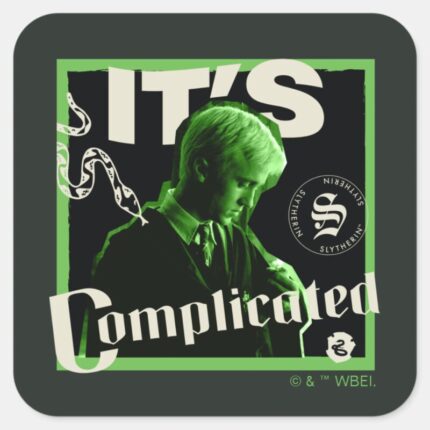 Draco Malfoy Its Complicated Square Sticker