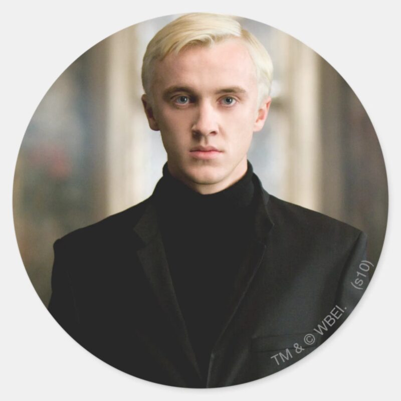 Draco Malfoy Straight On Classic Round Sticker Draco Malfoy Straight On Classic Round Sticker