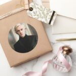 Draco Malfoy Straight On Classic Round Sticker