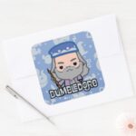 Dumbledore Cartoon Character Art Square Sticker