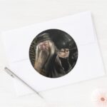 Dumbledore Script Logo Classic Round Sticker
