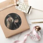 Dumbledore Script Logo Classic Round Sticker