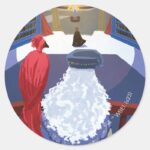 Dumbledore Fawkes On Balcony Classic Round Sticker