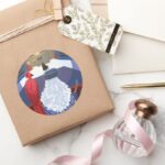 Dumbledore Fawkes On Balcony Classic Round Sticker