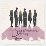 Dumbledores Army Illustration Square Sticker
