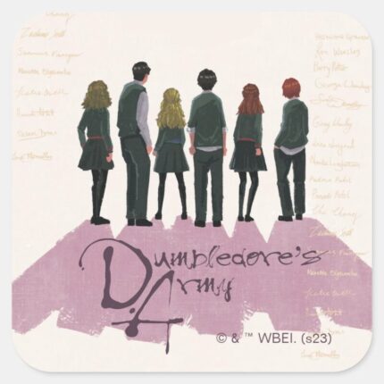 Dumbledores Army Illustration Square Sticker