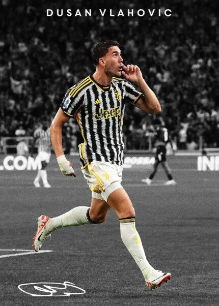 Dusan Vlahovic Football Poster