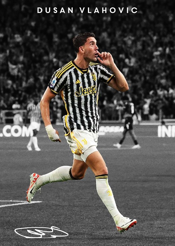 Dusan Vlahovic Football Poster