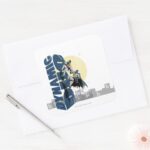 Dynamic Duo Graphic Square Sticker