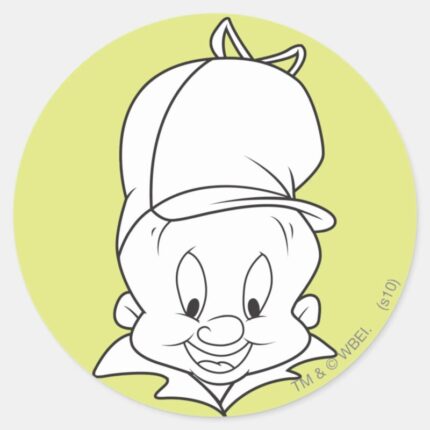 ELMER FUDD™ Head Shot Classic Round Sticker