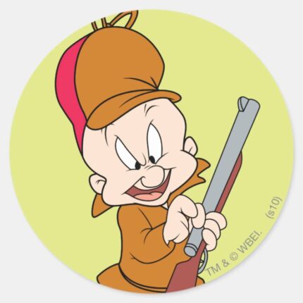 ELMER FUDD™ Ready To Hunt Classic Round Sticker