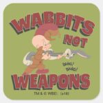 ELMER FUDD™ BUGS BUNNY™ Wabbits Not Weapons Square Sticker