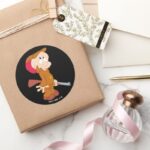 ELMER FUDD™ Scared Pose Classic Round Sticker