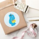 Easter Cookie Monster Classic Round Sticker