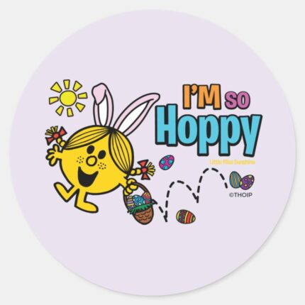 Easter Little Miss Sunshine Classic Round Sticker