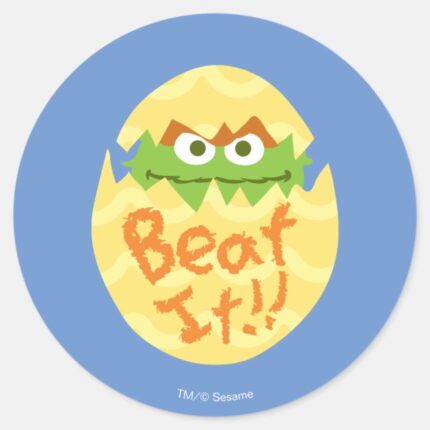 Easter Oscar The Grouch Classic Round Sticker