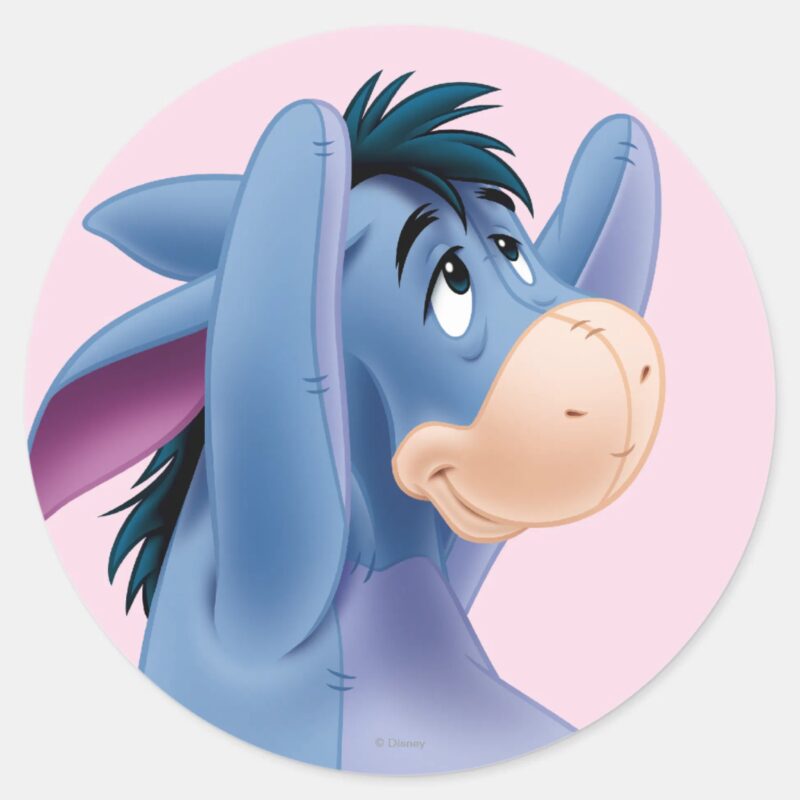 Eeyore 5 Classic Round Sticker