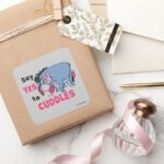 Eeyore Say Yes To Cuddles Square Sticker