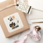 Eeyore This Is My Costume Square Sticker