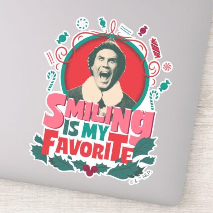 Elf Smiling Is My Favorite Sticker
