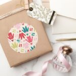 Elf Colorful Coat And Shoes Pattern Classic Round Sticker