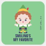 Elf The Movie Cute Buddy Square Sticker