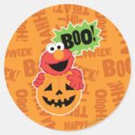 Elmo Boo Classic Round Sticker