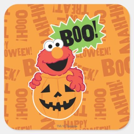 Elmo Boo Square Sticker