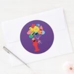 Elmo Balloons Classic Round Sticker