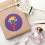 Elmo Balloons Classic Round Sticker