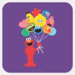 Elmo Balloons Square Sticker