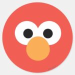 Elmo Big Face Classic Round Sticker