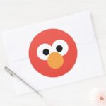 Elmo Big Face Classic Round Sticker