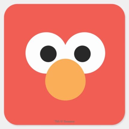 Elmo Big Face Square Sticker