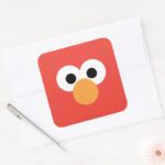 Elmo Big Face Square Sticker