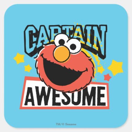 Elmo Captain Comic Square Sticker