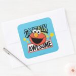 Elmo Captain Comic Square Sticker