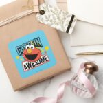 Elmo Captain Comic Square Sticker
