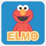 Elmo Classic Style Square Sticker
