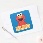 Elmo Classic Style Square Sticker