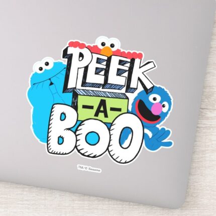 Elmo Cookie Grover Peek A Boo Sticker