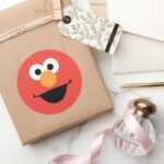 Elmo Face Art Classic Round Sticker