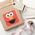 Elmo Face Art Square Sticker