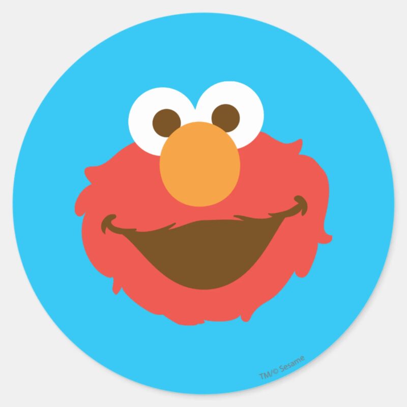 Elmo Face Classic Round Sticker Elmo Face Classic Round Sticker