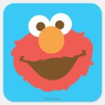 Elmo Face Square Sticker