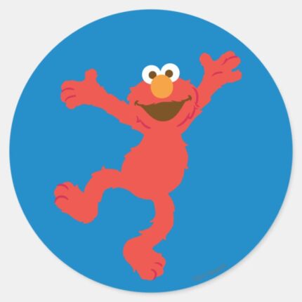 Elmo Happy Dancing Classic Round Sticker