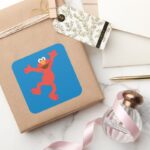 Elmo Happy Dancing Square Sticker