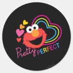 Elmo Pretty Perfect Classic Round Sticker
